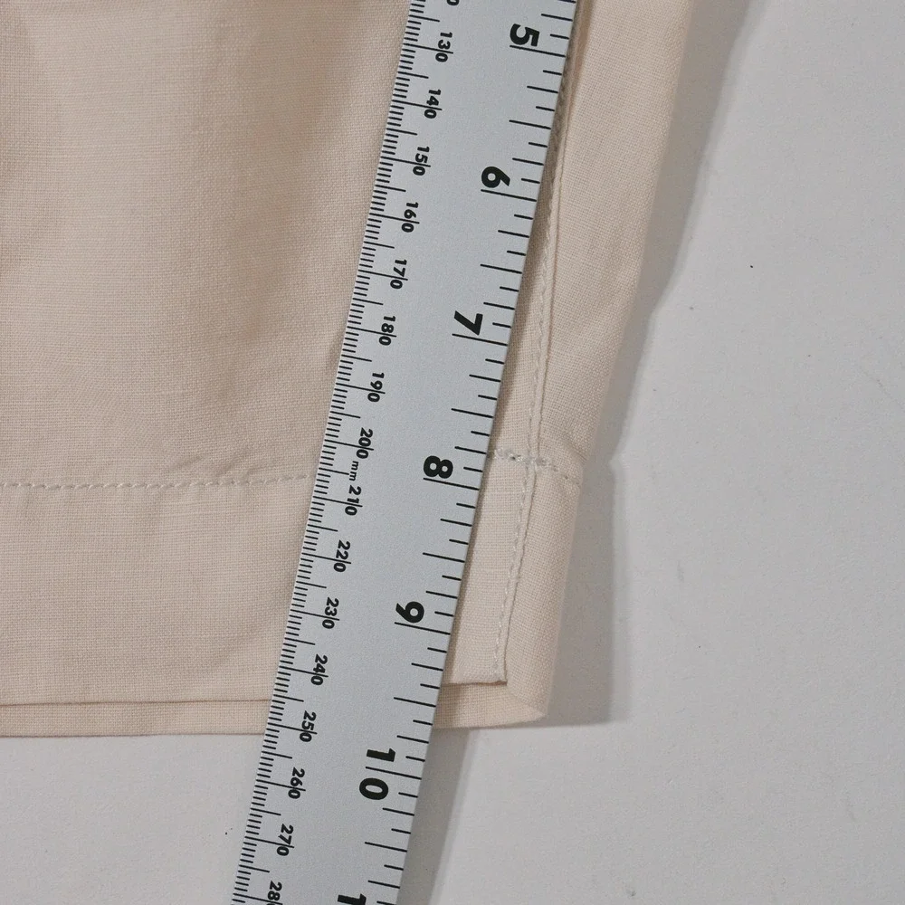 Faherty Malibu Chino Shorts Men's Sz 34 Beige Linen Cotton Blend Casual Light